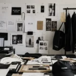 Minimal independent fashion studio with thoughtful branding details